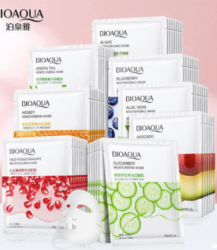 BIOAQUA Pack of 8 Moisturizing Face Sheet Mask