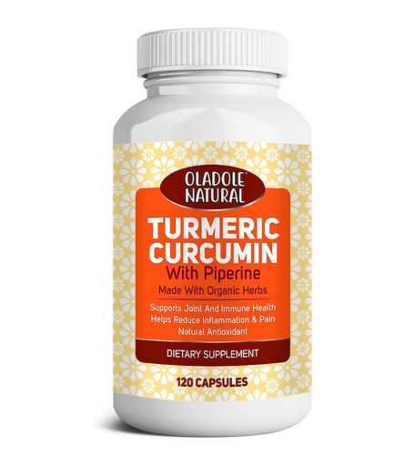 Oladole Natural Turmeric Curcumin With Piperine Capsules