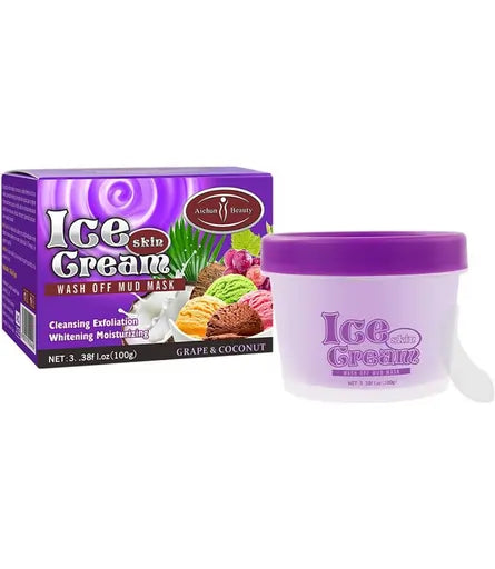 Aichun Beauty Grape Coconut Ice Cream Wash Off Mud Mask