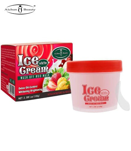 Aichun Beauty Strawberry Milk Ice Cream wash Off Mud Mask