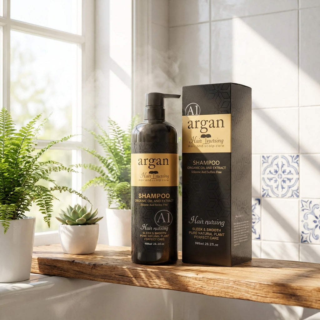 Argan Hair Nursing Sleek & Smooth Shampoo (900ml)
