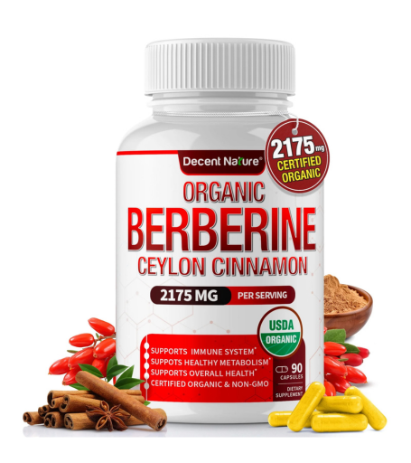Decent Nature Organic Berberine Ceylon Cinnamon 2175mg Berberine Capsules In Pakistan