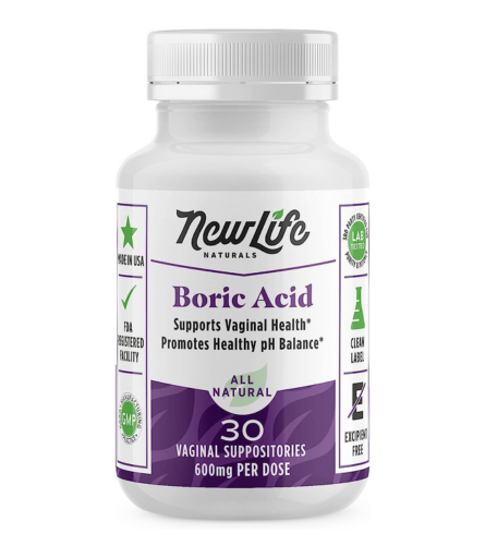 New Life Boric Acid Vaginal Suppositories