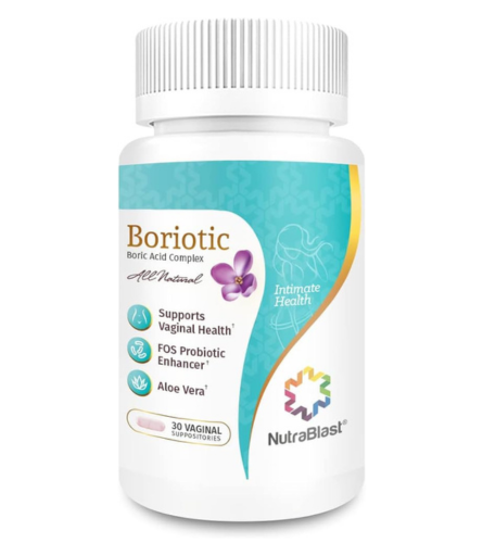 NutraBlast Boric Acid Vaginal Suppositories Complex