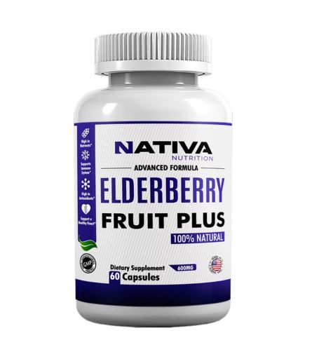 Nativa Nutrition Elderberry Fruit Plus Capsules