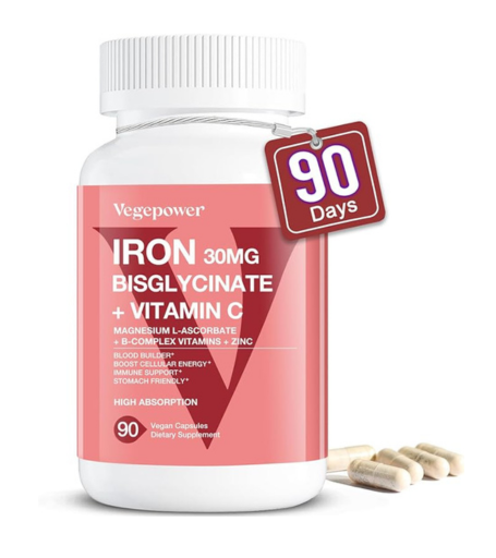 Vegepower Iron 30MG Bisglycinate Vitamin C Capsules In Pakistan