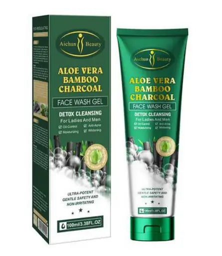 Aichun Beauty Aloe Vera Bamboo Charcoal Face Wash Gel