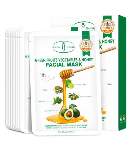 Aichun Beauty Green Fruit Vegetable Honey Facial Mask